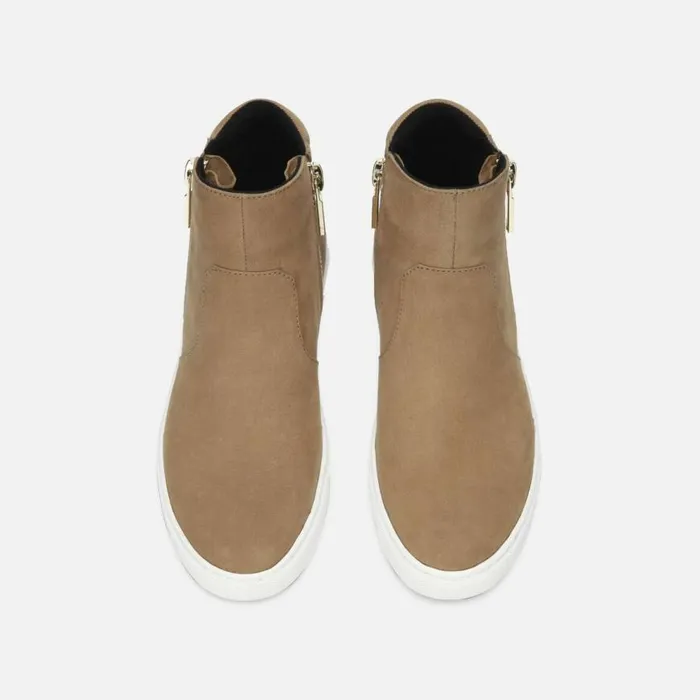 Kenneth Cole Kiera Nubuck Leather Sneaker Almond Women Sneakers