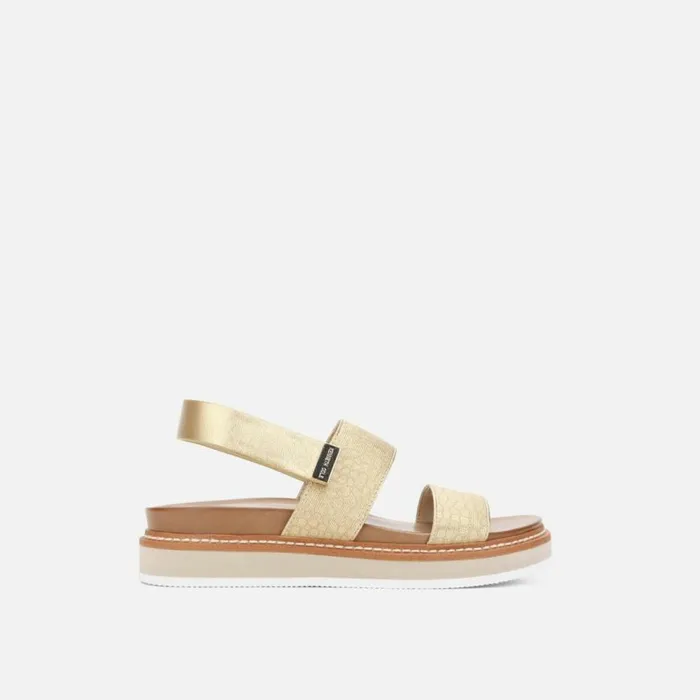 Kenneth Cole Laney Metallic Slingback Sandal With Eva Gold Women Sandals