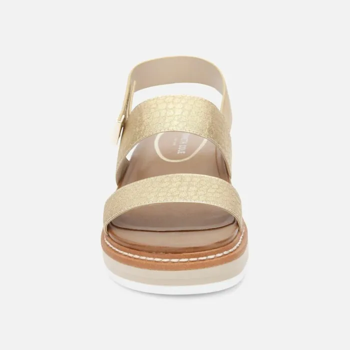 Kenneth Cole Laney Metallic Slingback Sandal With Eva Gold Women Sandals