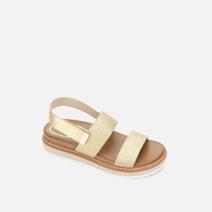 Kenneth Cole Laney Metallic Slingback Sandal With Eva Gold Women Sandals