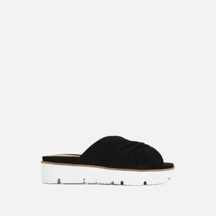Kenneth Cole Lavern Braided Platform Slide With Eva Black Women Sandals