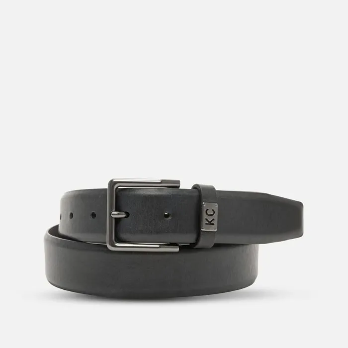 Kenneth Cole Navy Causal Rounded Harness Belt Blue Men Belts
