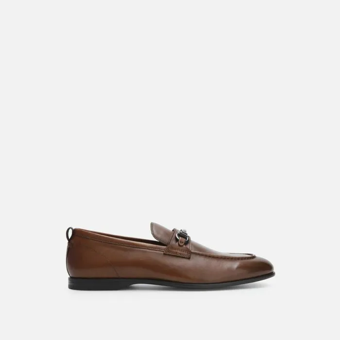 Kenneth Cole Nolan Bit Strap Solid Loafer Cognac Men Loafers