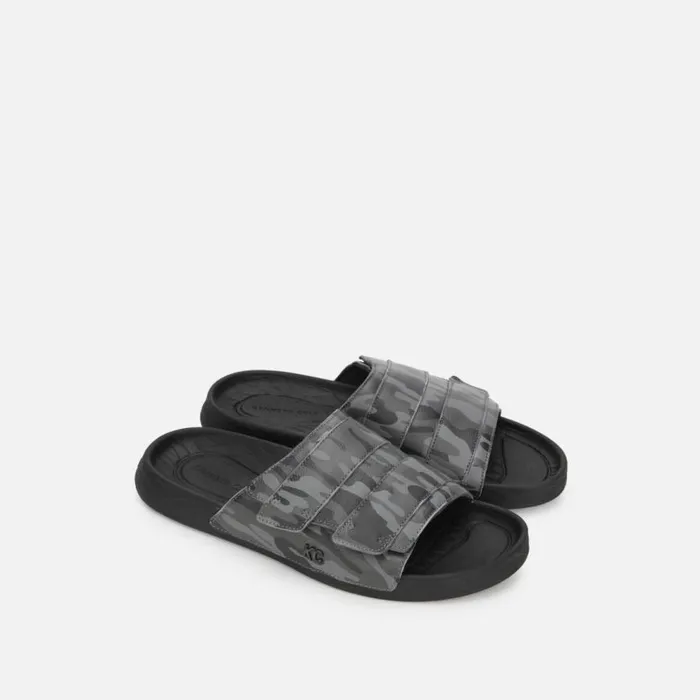 Kenneth Cole Nova Band Slide Sandal Black Camo Men Sandals