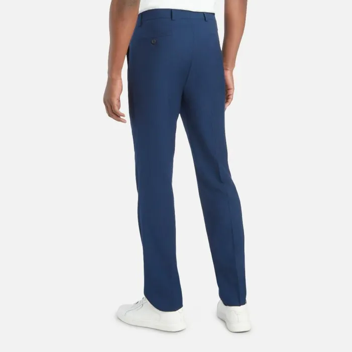 Kenneth Cole ReadyFlex ModernFit Straight Leg Suit Pant Blue Men Bottoms