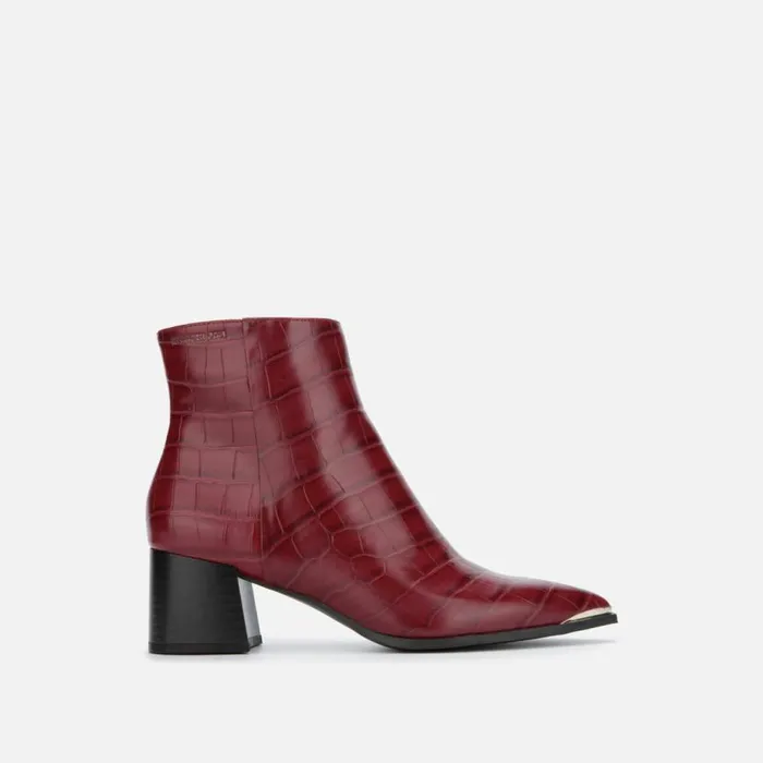 Kenneth Cole Roanne Ankle Bootie With Block Heel Burgundy Women Boots Booties Kenneth Cole Roanne Ankle Bootie With Block Heel Burgundy Women Boots Booties