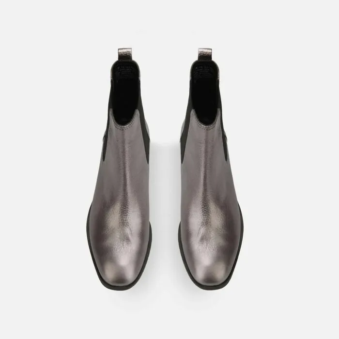 Kenneth Cole Salt Heeled Chelsea Boot Pewter Women Boots Booties