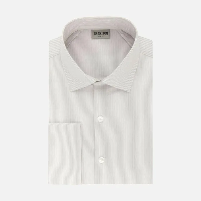 Kenneth Cole Spread Collar Tek Fit Slim Dress Shirt 8211 Striped Taupe Men Dress Shirts Kenneth Cole Spread Collar Tek Fit Slim Dress Shirt 8211 Striped Taupe Men Dress Shirts