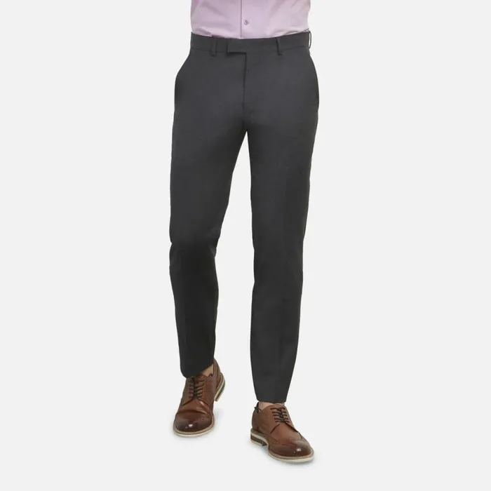 Kenneth Cole Travel Ready Straight Leg Suit Pant Charcoal Men Bottoms