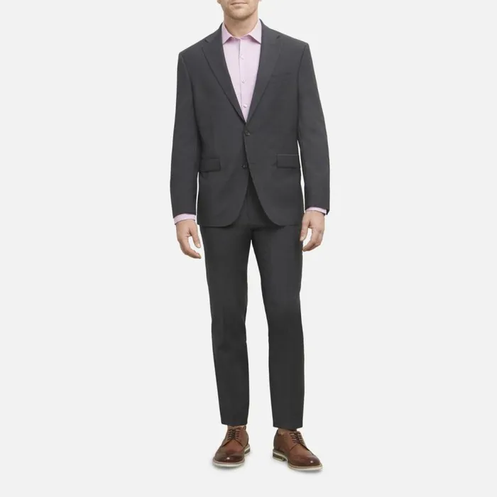 Kenneth Cole Travel Ready Straight Leg Suit Pant Charcoal Men Bottoms