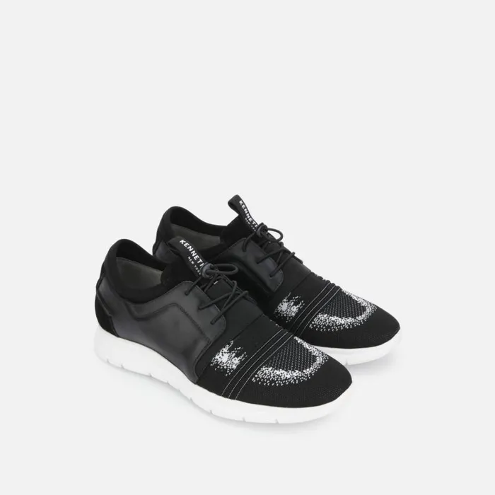 Kenneth Cole Trent Flex Knit Jogger Blackwhite Men Sneakers