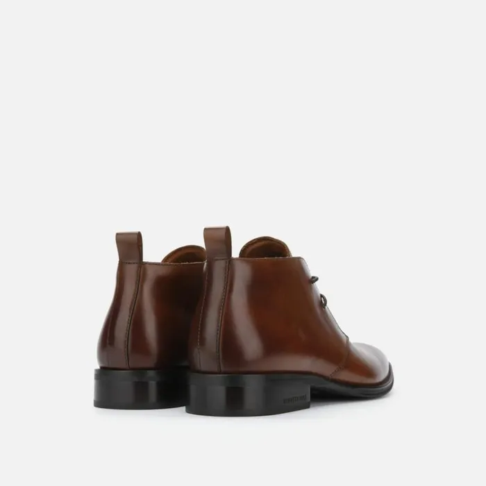 Kenneth Cole Tully Leather Chukka Boot Cognac Men Boots