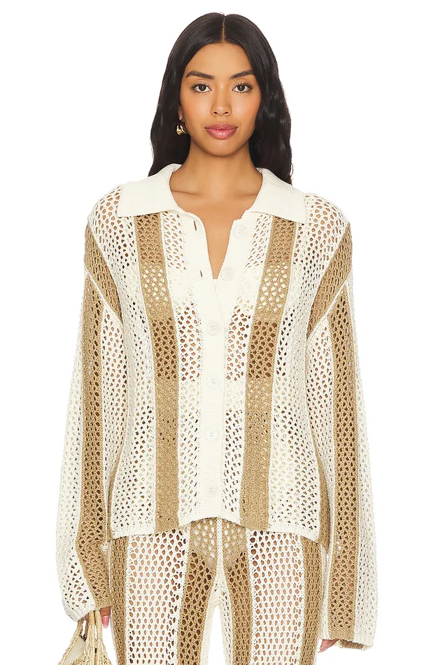 Kerim Stripe Top Ivory and Beige Stripe Women Lovers and Friends Sweaters and Knits Kerim Stripe Top Ivory and Beige Stripe Women Lovers and Friends Sweaters and Knits