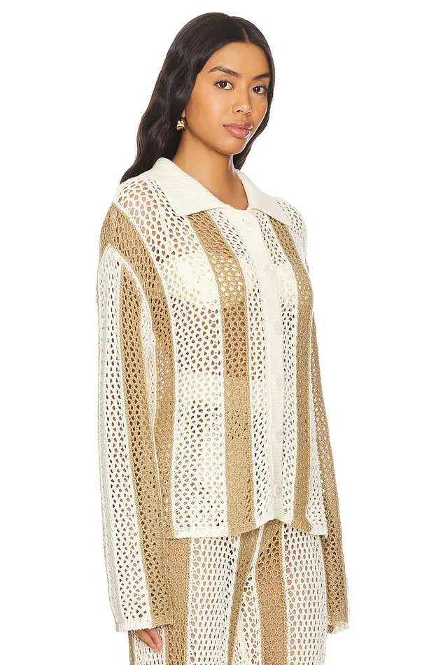 Kerim Stripe Top Ivory and Beige Stripe Women Lovers and Friends Sweaters and Knits Kerim Stripe Top Ivory and Beige Stripe Women Lovers and Friends Sweaters and Knits