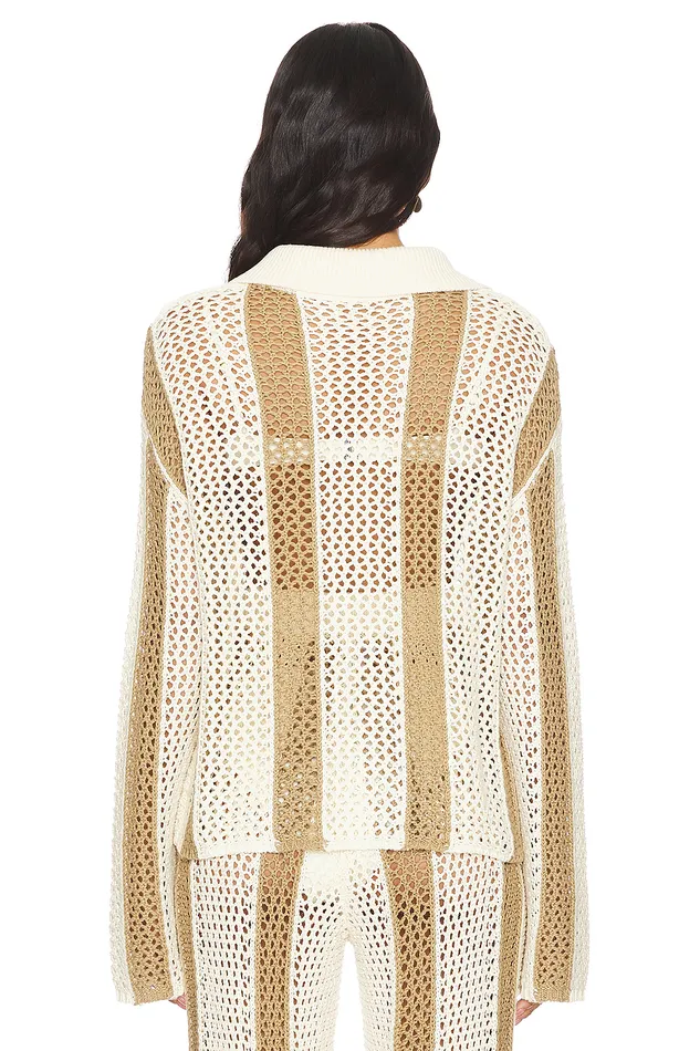 Kerim Stripe Top Ivory and Beige Stripe Women Lovers and Friends Sweaters and Knits Kerim Stripe Top Ivory and Beige Stripe Women Lovers and Friends Sweaters and Knits