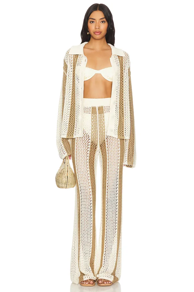 Kerim Stripe Top Ivory and Beige Stripe Women Lovers and Friends Sweaters and Knits Kerim Stripe Top Ivory and Beige Stripe Women Lovers and Friends Sweaters and Knits