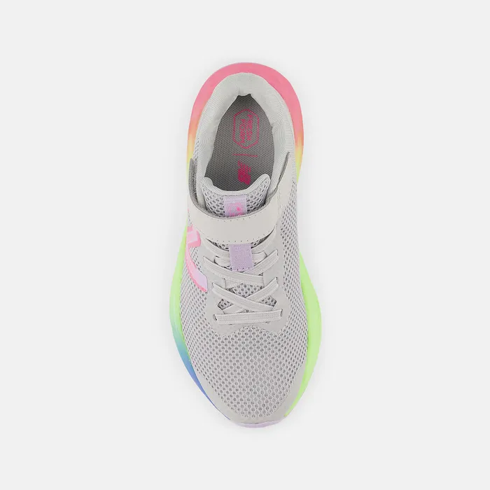 Kids Fresh Foam Arishi v4 Bungee Lace with Top Strap Light Aluminum with Cyber Lilac and Neon Pink Size 105 8211 3 New Balance Kids Fresh Foam Arishi v4 Bungee Lace with Top Strap Light Aluminum with Cyber Lilac and Neon Pink Size 105 8211 3 New Balance