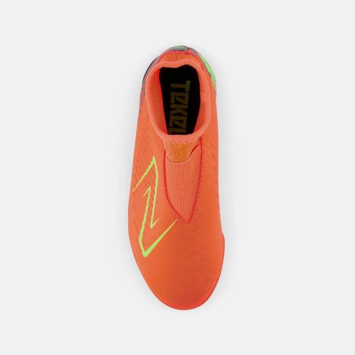 Kids Tekela v4 Magique Junior TF Neon Dragonfly with Black and Coloro Green Cleats New Balance Kids Tekela v4 Magique Junior TF Neon Dragonfly with Black and Coloro Green Cleats New Balance