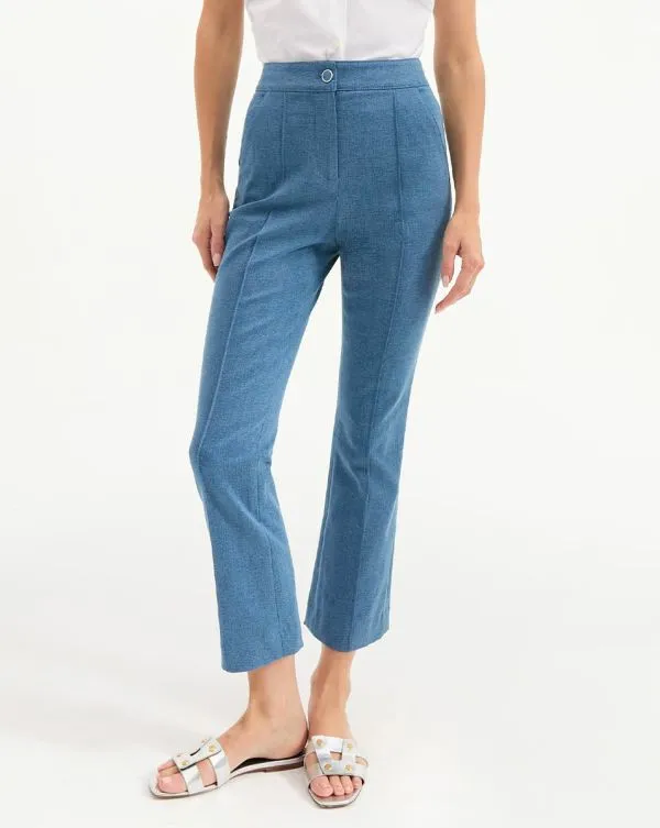 Kimra StraightLeg Pant Sea Glare Women Veronica Beard Pants Kimra StraightLeg Pant Sea Glare Women Veronica Beard Pants
