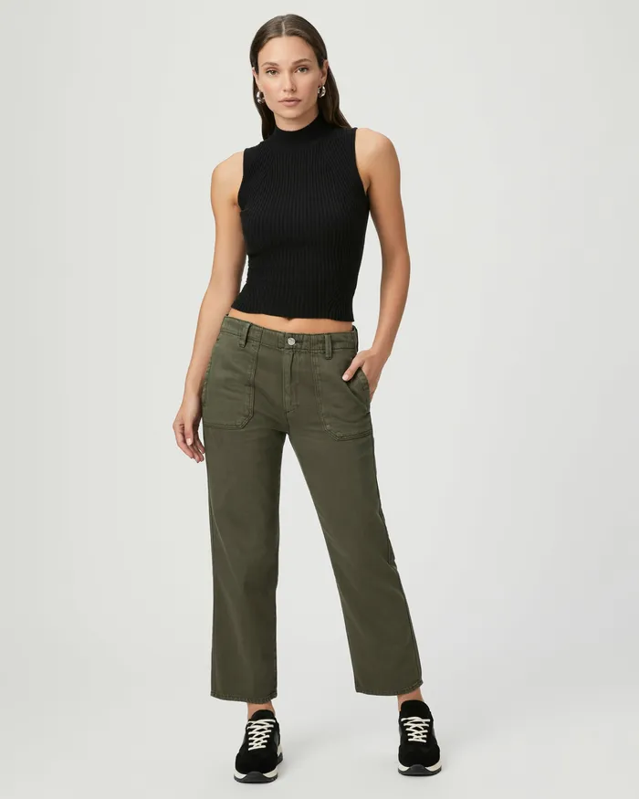 Kirby Straight Pant 8211 Vintage Forester Green Denim PAIGE Women