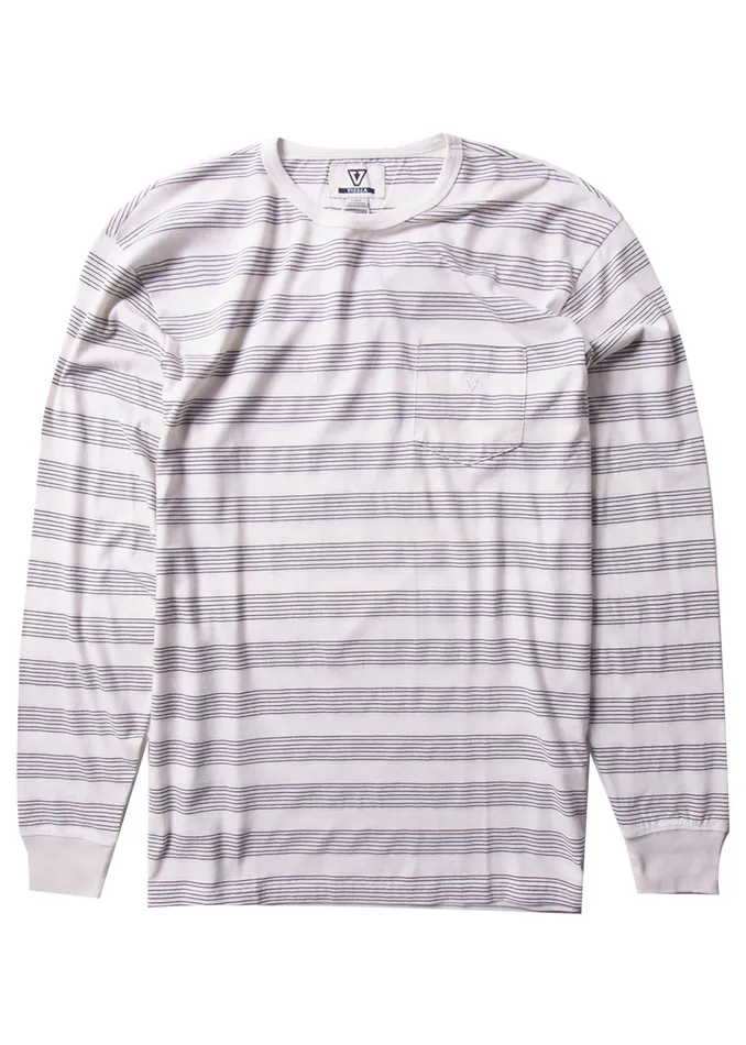Knit Tees Low Line Ls Pkt Tee Vintage White 8211 Vissla Men