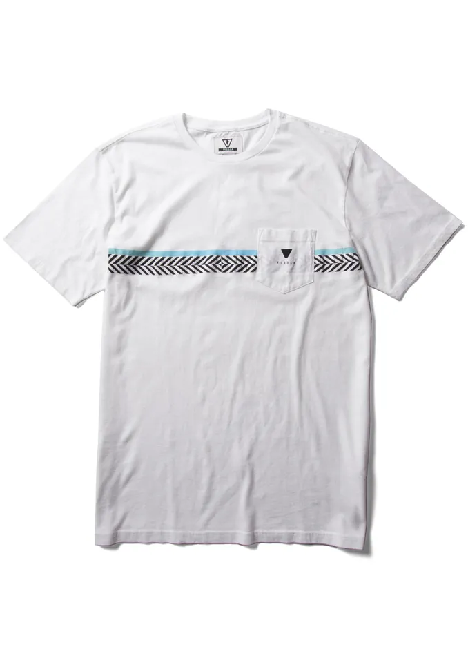 Knit Tees Men Vissla Woodside Ss Pkt Tee Vintage White