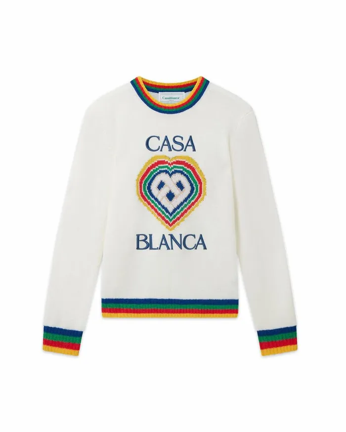 Knitwear Men Casablanca Paris Heart Boucle Jumper