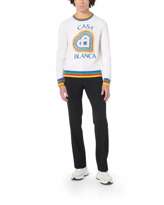 Knitwear Men Casablanca Paris Heart Boucle Jumper