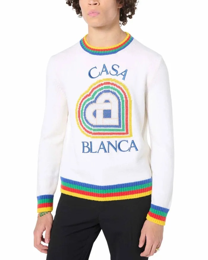 Knitwear Men Casablanca Paris Heart Boucle Jumper