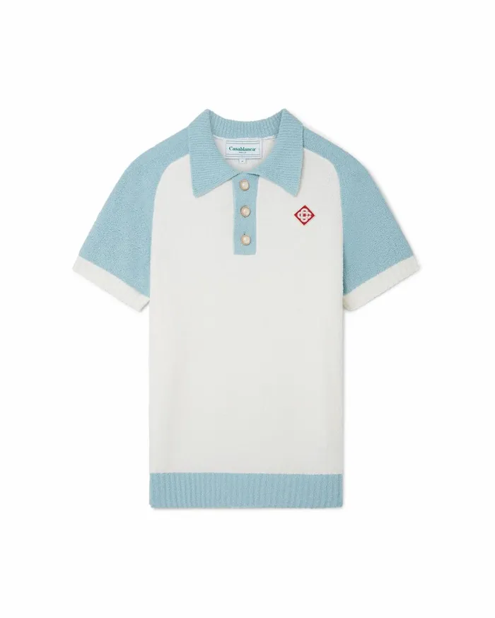 Knitwear Men Casablanca Paris Raglan Boucle Polo Shirt