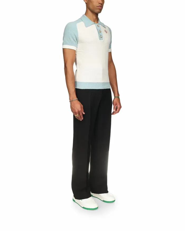 Knitwear Men Casablanca Paris Raglan Boucle Polo Shirt