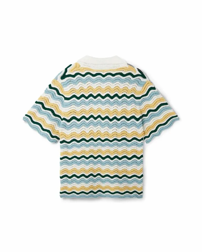 Knitwear Men Casablanca Paris Wavy Boucle Shirt Knitwear Men Casablanca Paris Wavy Boucle Shirt