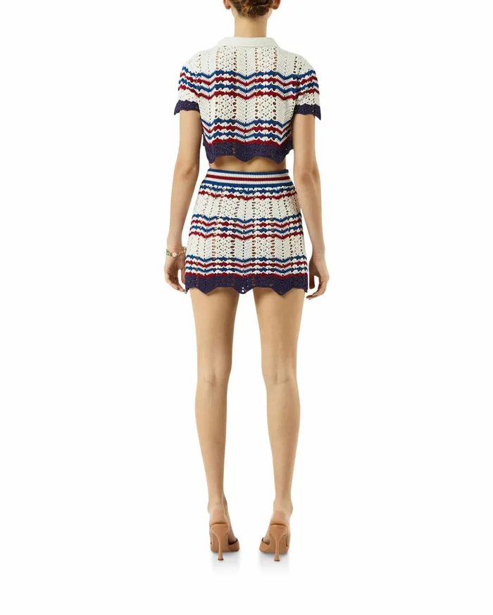 Knitwear Women Casablanca Paris Crochet Chevron Polo Knitwear Women Casablanca Paris Crochet Chevron Polo