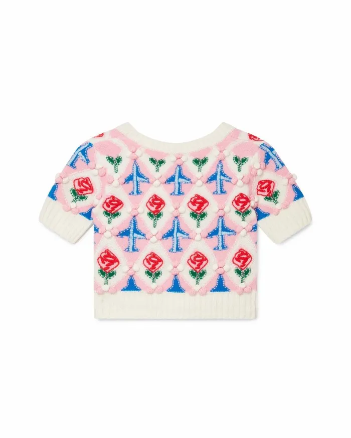 Knitwear Women Casablanca Paris Cropped Argyle Jumper Knitwear Women Casablanca Paris Cropped Argyle Jumper