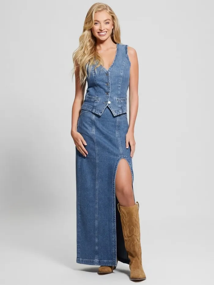 Kora Denim Vest Oneroa Jeans and Denim GUESS Women Kora Denim Vest Oneroa Jeans and Denim GUESS Women