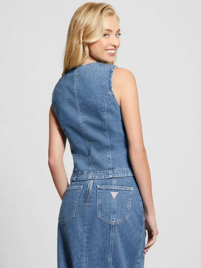 Kora Denim Vest Oneroa Jeans and Denim GUESS Women Kora Denim Vest Oneroa Jeans and Denim GUESS Women
