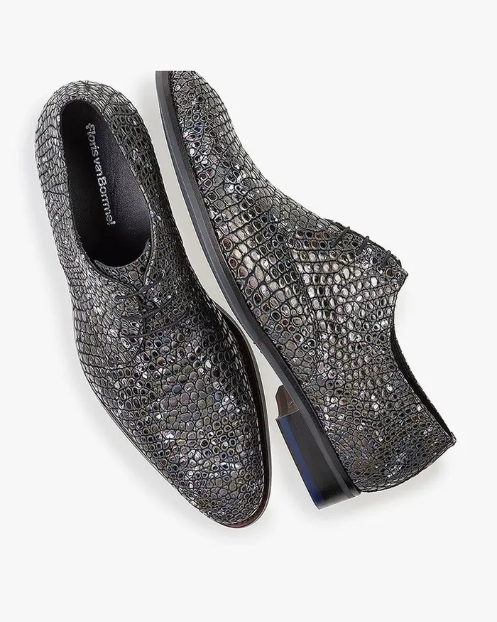 Lace Shoes Men Floris Van Bommel De Stapper 0615 Reptileprint