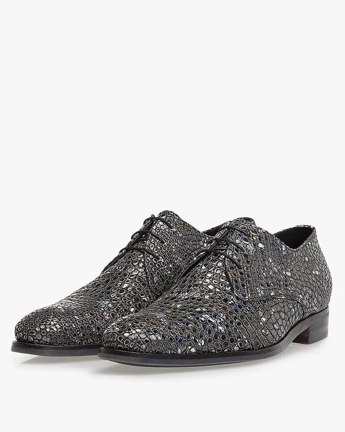 Lace Shoes Men Floris Van Bommel De Stapper 0615 Reptileprint