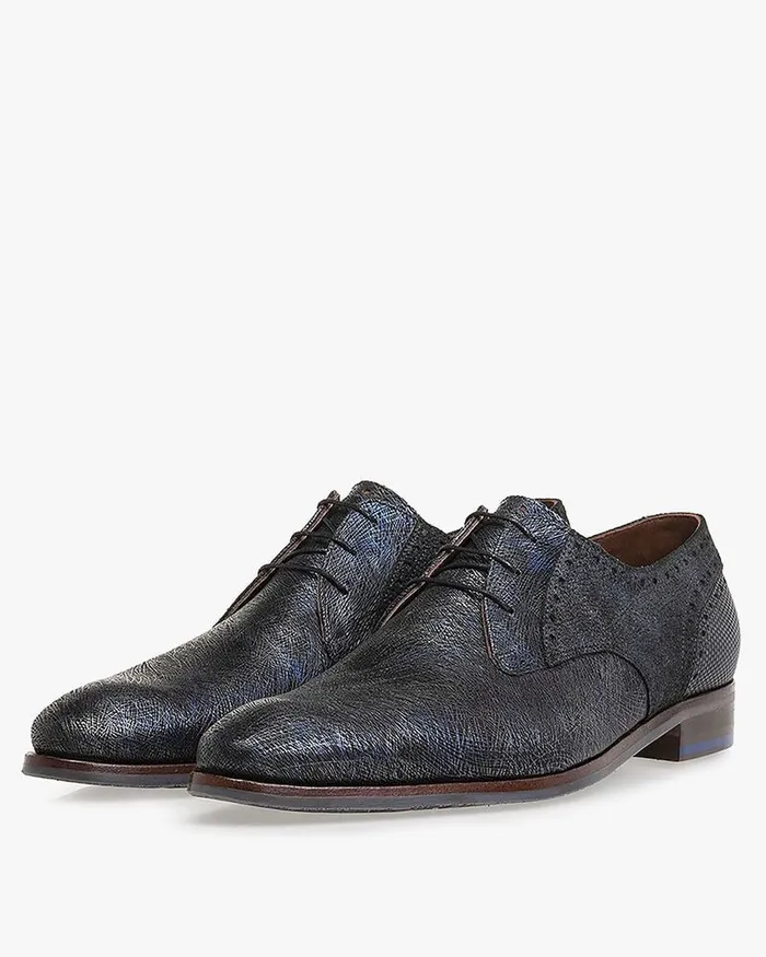 Lace Shoes Men Floris Van Bommel De Stapper 3906 Metallicprint