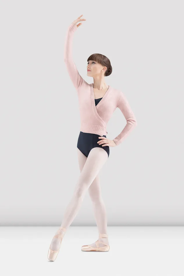 Ladies Darlene Cross Over Cardigan Light Pink Adult Tops Bloch