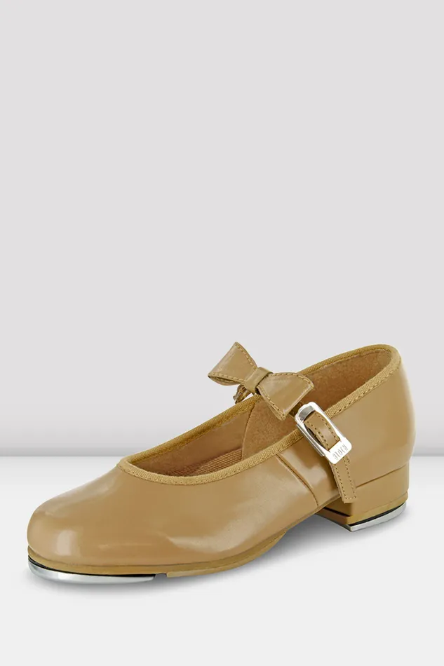 Ladies Merry Jane Tap Shoes Bloch Tan Synthetic Leather Tap Bloch Adult