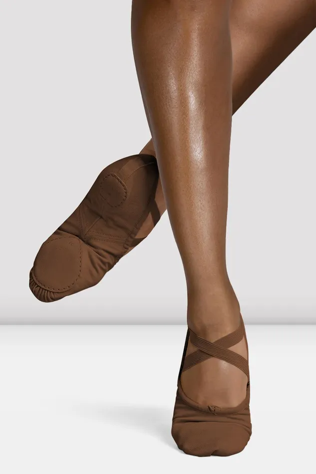 Ladies Perfectus Canvas Ballet Shoes Cocoa Canvas Ballet Bloch Adult