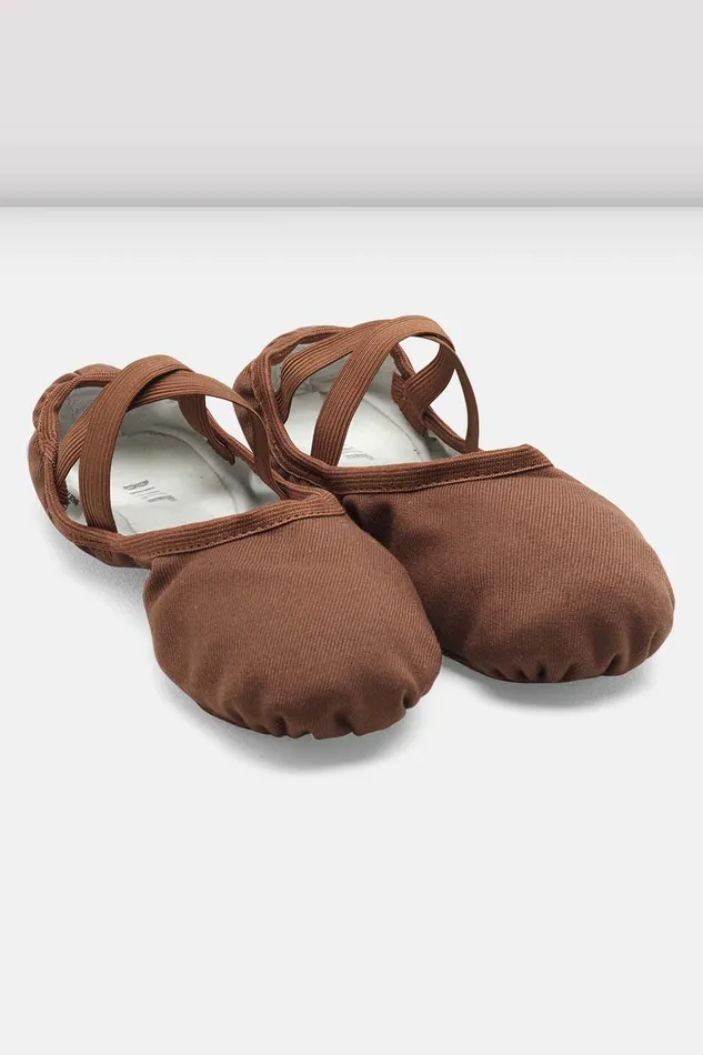 Ladies Performa Stretch Canvas Ballet Shoes Cocoa Canvas Tonal Footwear Bloch Adult