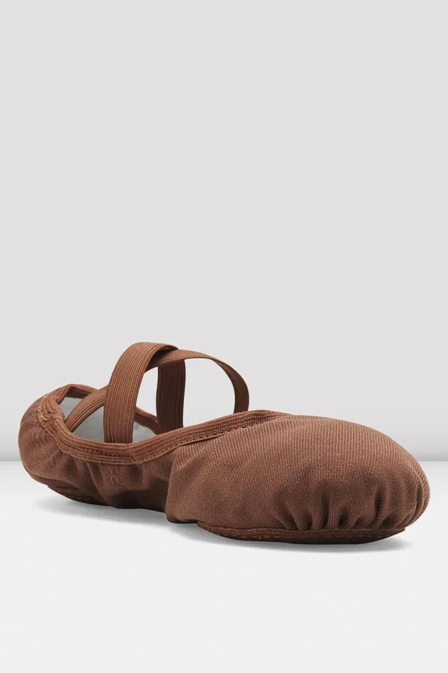 Ladies Performa Stretch Canvas Ballet Shoes Cocoa Canvas Tonal Footwear Bloch Adult