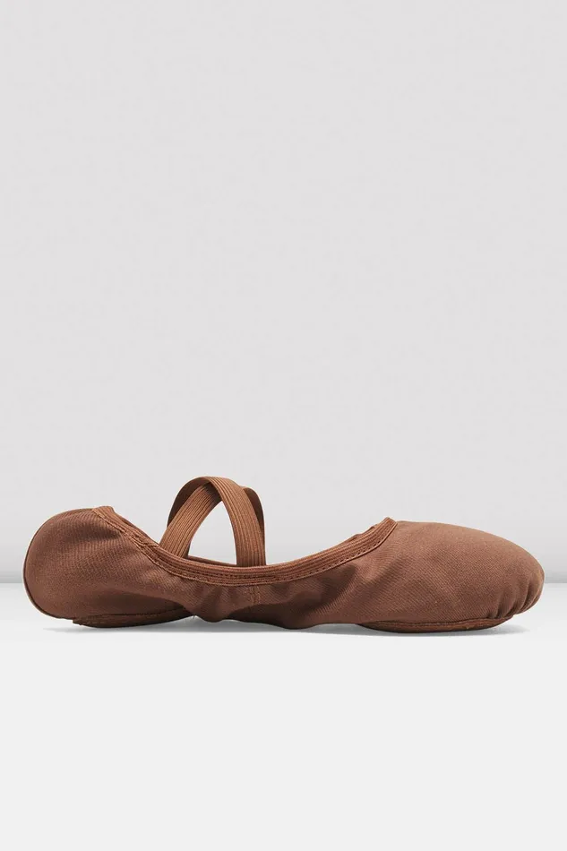 Ladies Performa Stretch Canvas Ballet Shoes Cocoa Canvas Tonal Footwear Bloch Adult