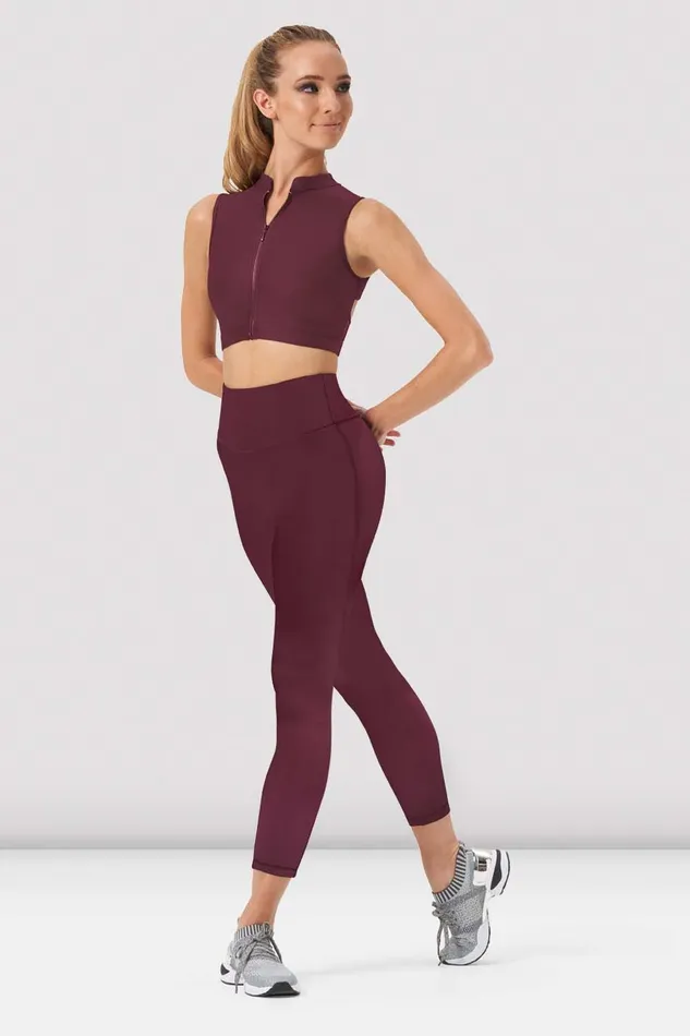 Ladies Zola Zip Front Crop Top Potion Adult Separates Bloch