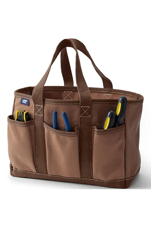 Lands039 End Accessories Men Multi Purpose Canvas Tote Warm Tawny Brown Lands039 End Accessories Men Multi Purpose Canvas Tote Warm Tawny Brown