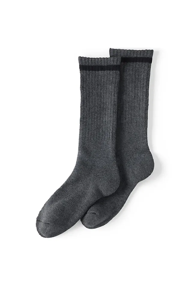 Lands039 End Accessories Men Thermaskin Heat Winter Boot Socks Oxidized Gray Heather Lands039 End Accessories Men Thermaskin Heat Winter Boot Socks Oxidized Gray Heather