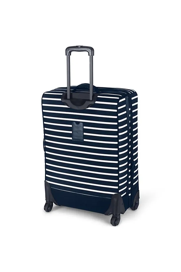 Lands039 End Accessories Men Travel Checked Printed Rolling Luggage Bag Deep Sea Wide Stripe