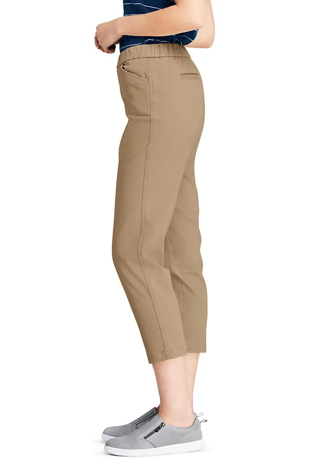 Lands039 End Capris and Crop Pants Women Mid Rise Curvy Pull On Chino Crop Pants Black Lands039 End Capris and Crop Pants Women Mid Rise Curvy Pull On Chino Crop Pants Black
